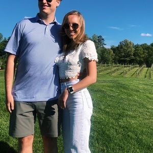 White Eyelet Crop Top